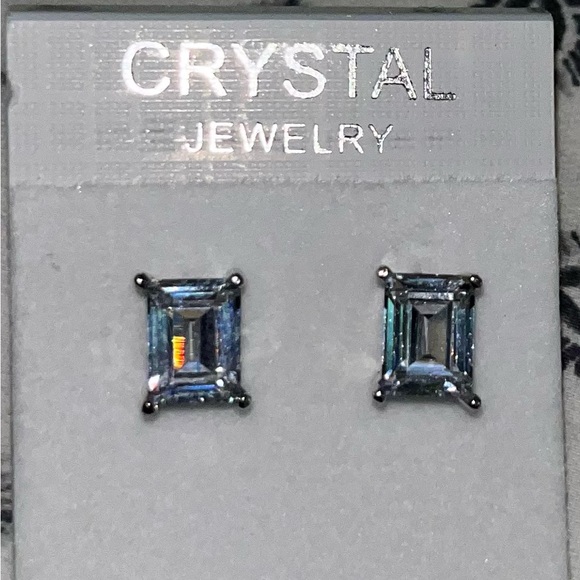 Crystal Emerald Cut Earrings (Lot of 38) - Picture 2 of 5